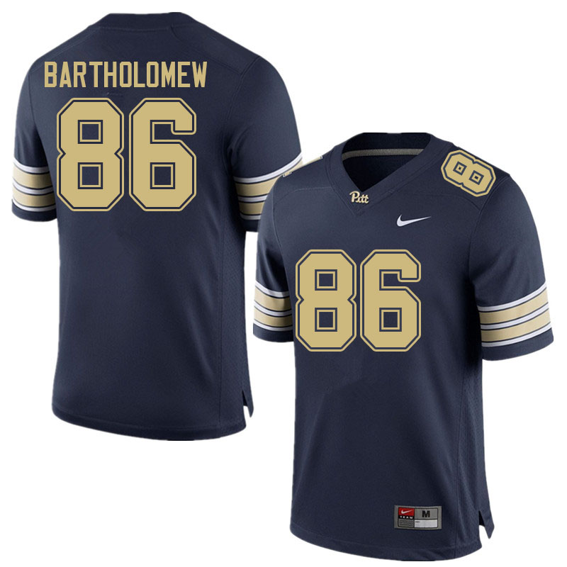 Men #86 Gavin Bartholomew Pitt Panthers College Football Jerseys Sale-Navy